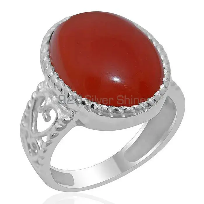 Wholesale 925 Sterling Silver Rings In Semi Precious Carnelian Gemstone 925SR1920