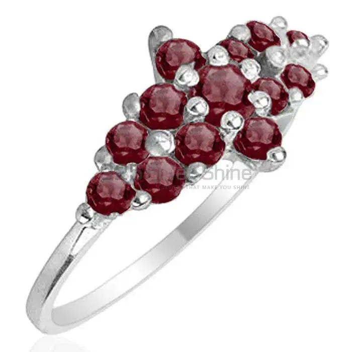 Wholesale 925 Sterling Silver Rings In Semi Precious Garnet Gemstone 925SR1774