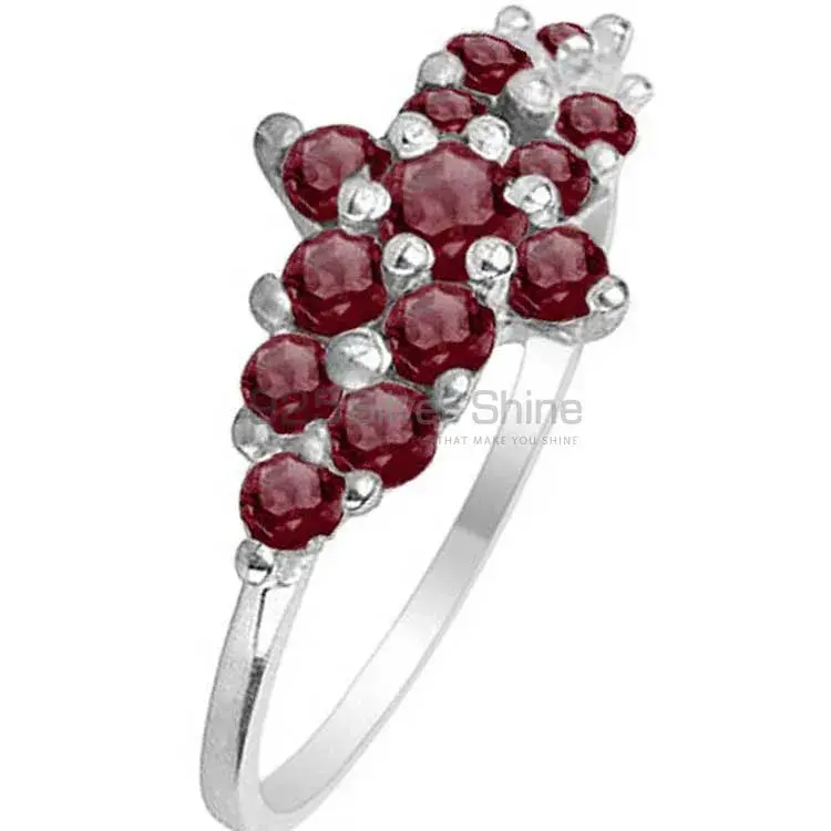 925 Sterling Silver Rings In Semi Precious Garnet Gemstone 925SR1774_0