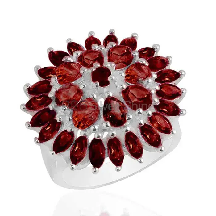 925 Sterling Silver Rings In Semi Precious Garnet Gemstone 925SR2078