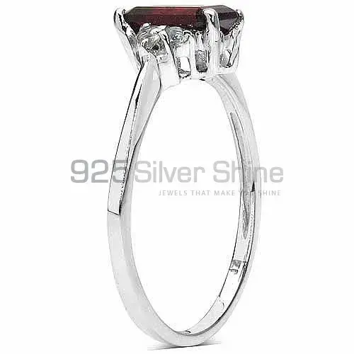 Natural Garnet Sterling Silver Anniversary Rings 925SR3208_0