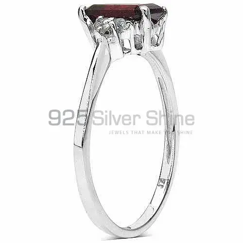 Natural Garnet Sterling Silver Anniversary Rings 925SR3208_1