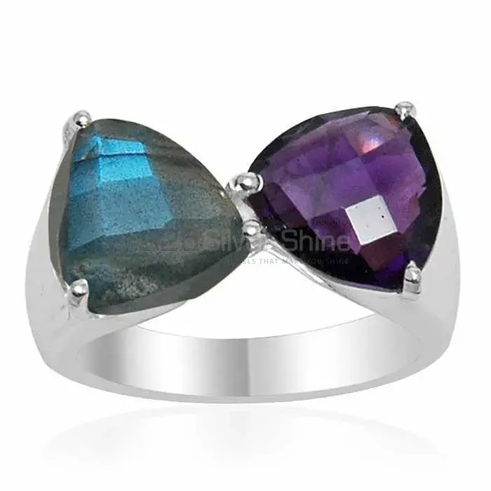 925 Sterling Silver Rings In Semi Precious Labradorite, Amethyst Gemstone 925SR1537_0