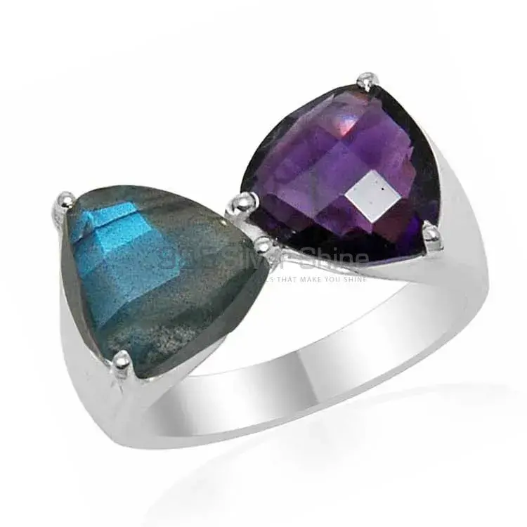 925 Sterling Silver Rings In Semi Precious Labradorite, Amethyst Gemstone 925SR1537_1