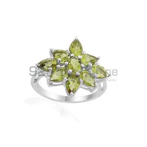 Wholesale 925 Sterling Silver Rings In Semi Precious Peridot Gemstone 925SR1999_0