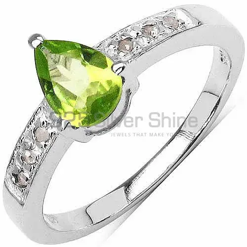 Sterling Silver Peridot Rings For Women's 925SR3287_0