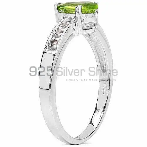 Sterling Silver Peridot Rings For Women's 925SR3287_0