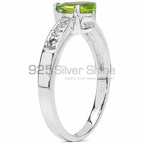Sterling Silver Peridot Rings For Women's 925SR3287_1