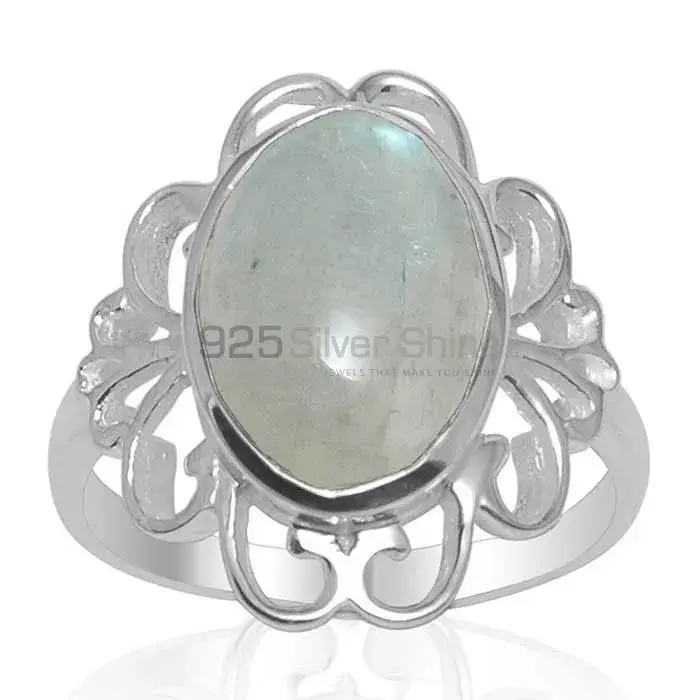 Wholesale 925 Sterling Silver Rings In Semi Precious Rainbow Moonstone 925SR1458