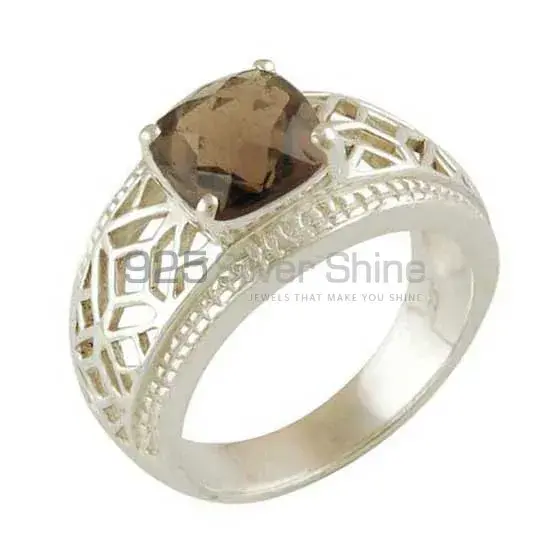 Wholesale 925 Sterling Silver Rings In Semi Precious Smoky Quartz Gemstone 925SR3445_0