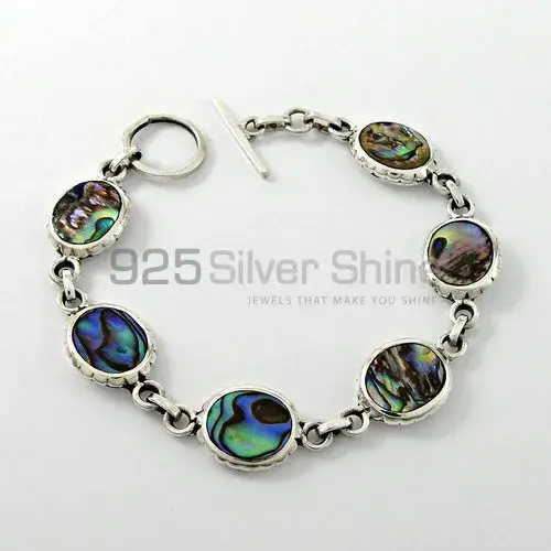 Wholesale Abalone Shell Gemstone In Solid Sterling Silver Jewelry 925SB395