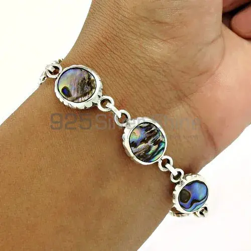 Abalone Shell Gemstone In Solid Sterling Silver Jewelry 925SB395_0