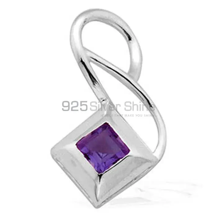 Wholesale Amethyst Gemstone Handmade Pendants In Solid Sterling Silver Jewelry 925SP1552