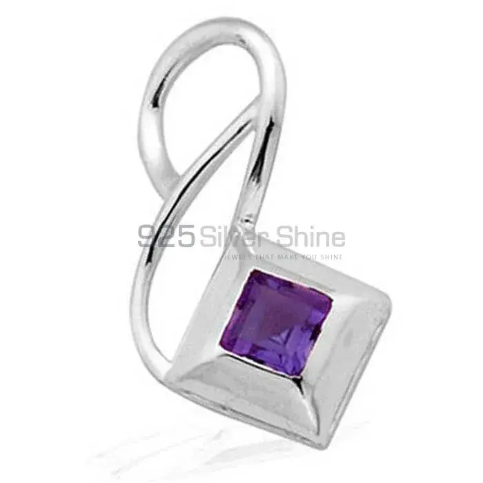 Wholesale Amethyst Gemstone Handmade Pendants In Solid Sterling Silver Jewelry 925SP1552_0