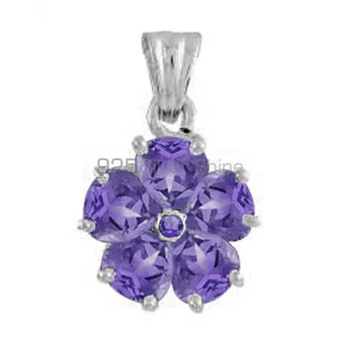 Wholesale Amethyst Gemstone Handmade Pendants In Solid Sterling Silver Jewelry 925SP1652