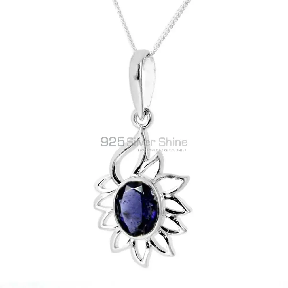 Wholesale Amethyst Gemstone Handmade Pendants In Solid Sterling Silver Jewelry 925SP218-4