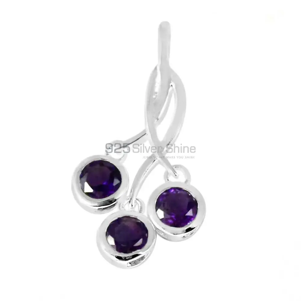 Wholesale Amethyst Gemstone Pendants Wholesaler In Fine Sterling Silver Jewelry 925SP227-4_0