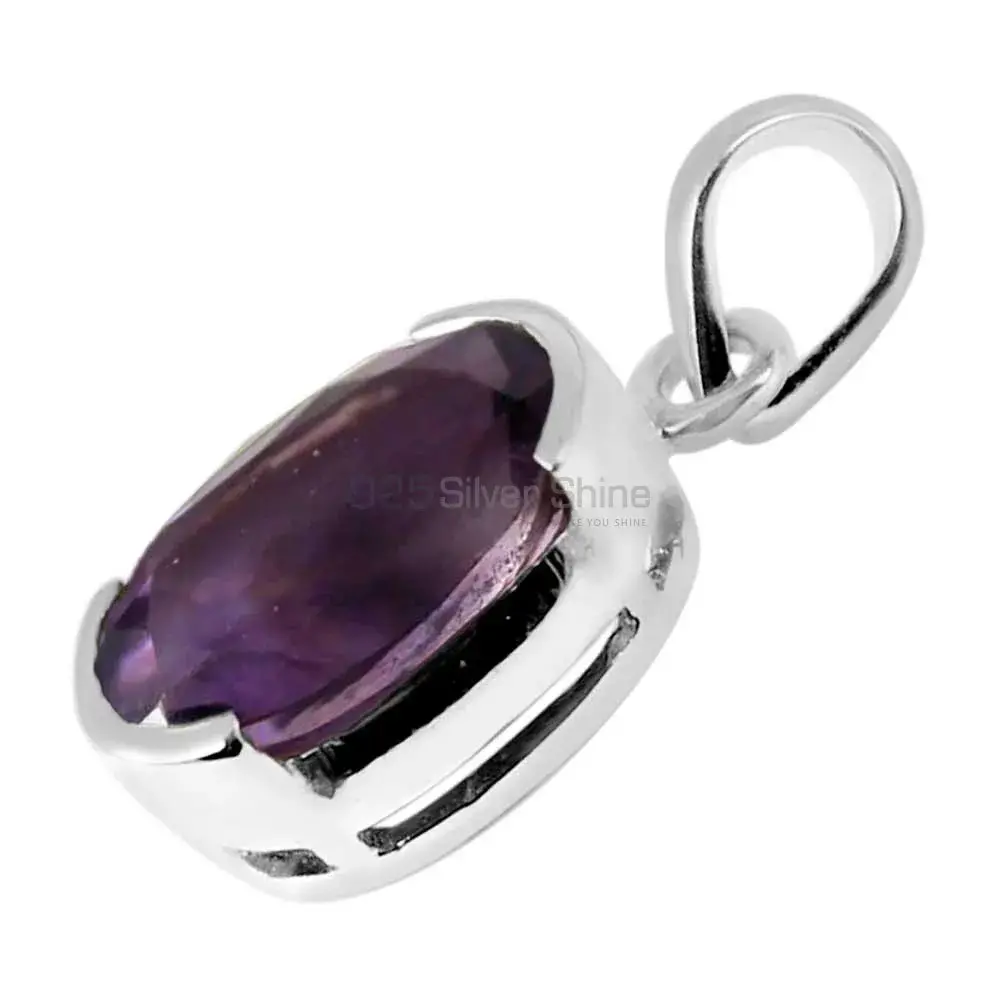 Wholesale Amethyst Gemstone Pendants Wholesaler In Fine Sterling Silver Jewelry 925SP251-4_0