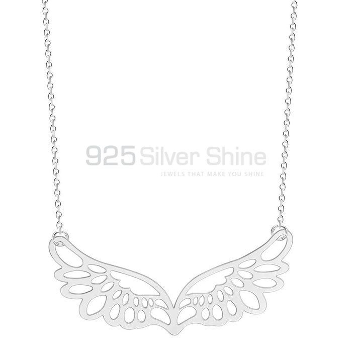Angel Wings Silver Necklace In Solid Sterling Silver AWMN06