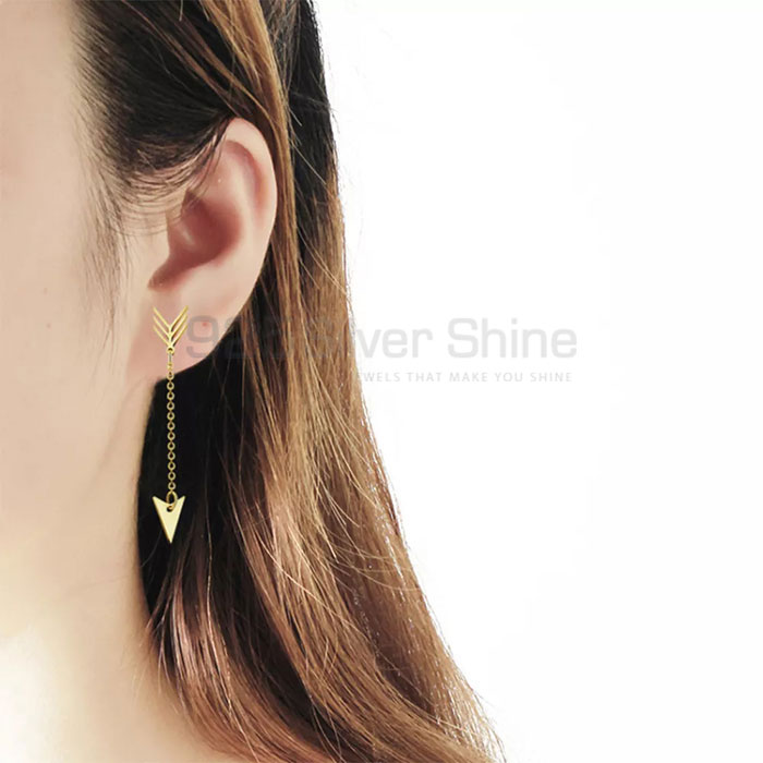 Arrow 925 Silver Stud Earring Jewelry ARME09_2