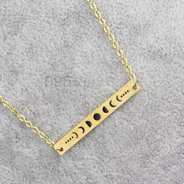 Bar Moon Phase Bracelet In 925 Sterling Silver MOMB380