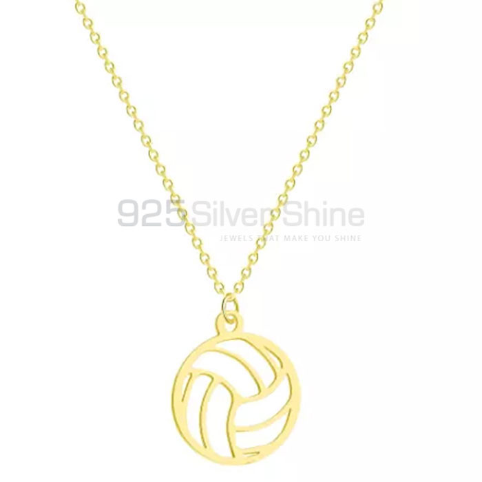 Wholesale Basketball Ball Sports Necklace In 925 Silver SPMN463