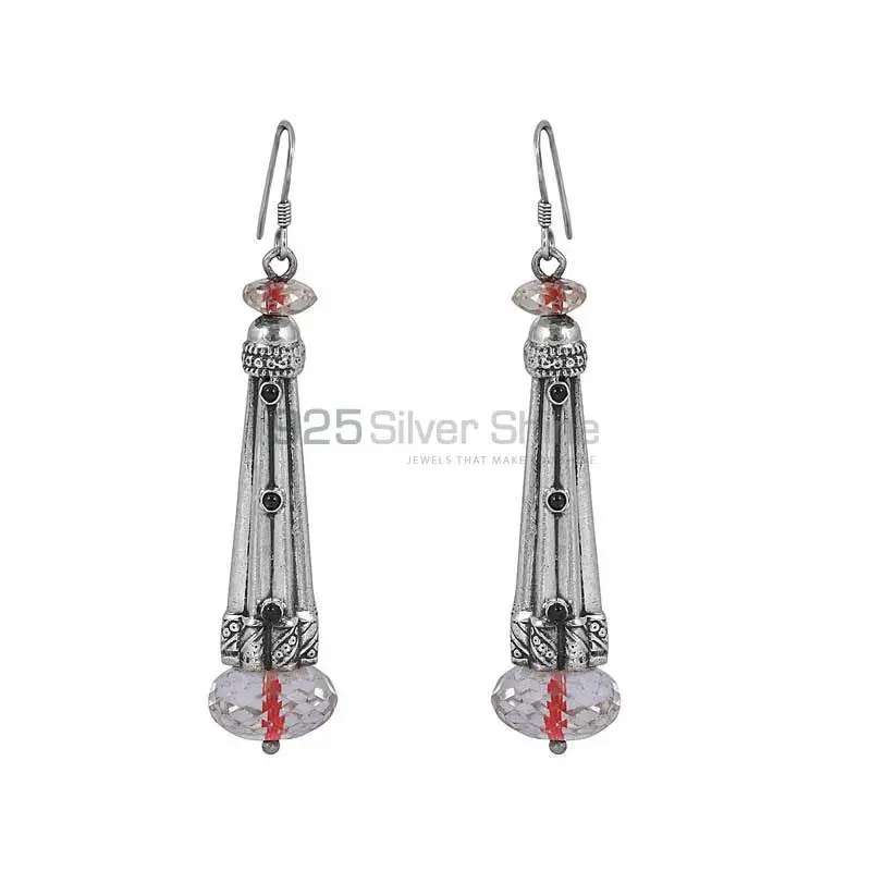 Wholesale Beads Stone Dangle Earring In 925 Sterling Silver Jewelry 925SE145