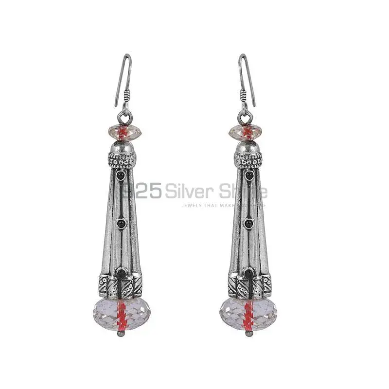 Beads Stone Dangle Earring In 925 Sterling Silver Jewelry 925SE145_0