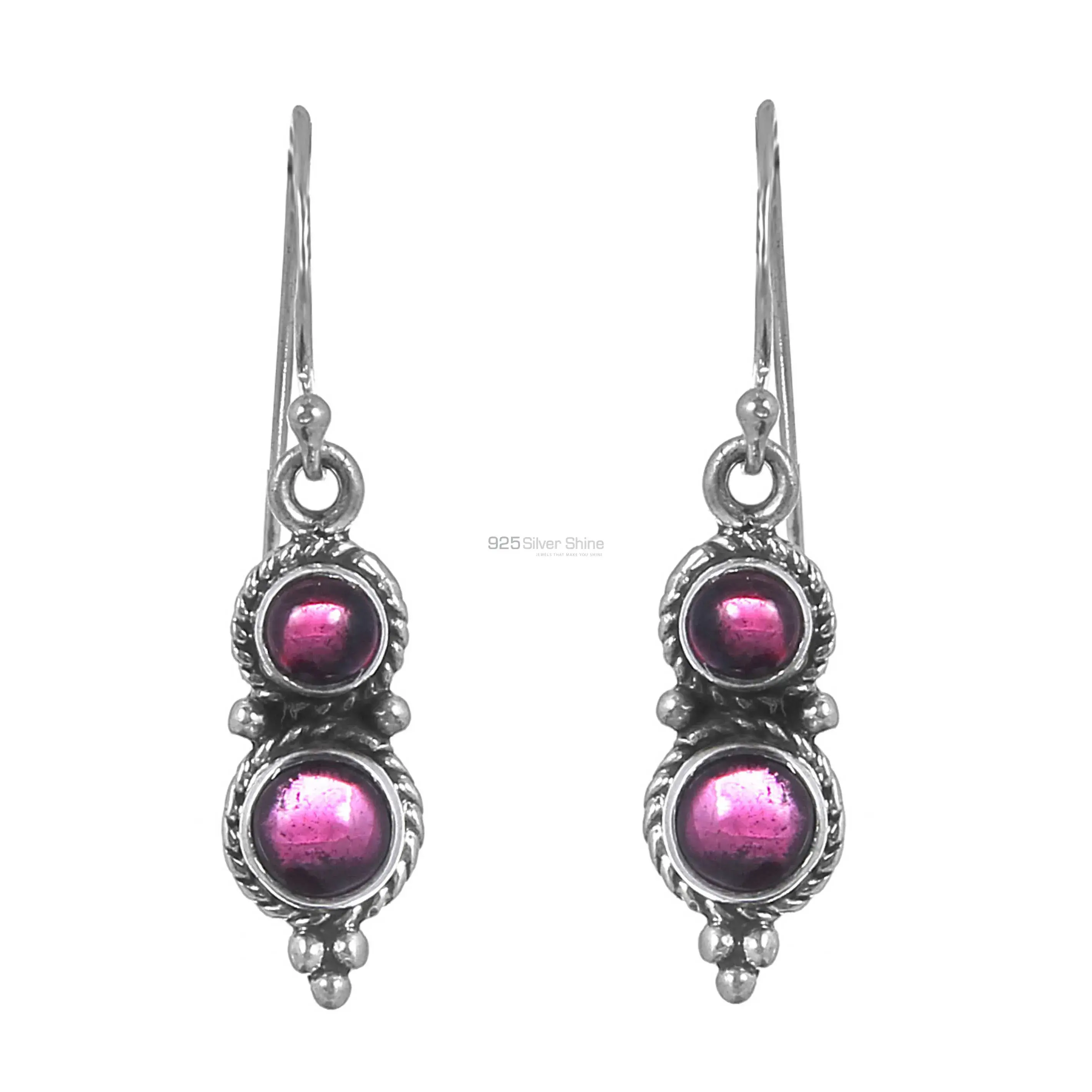 Wholesale Best Buy Garnet Gemstone Earring In Sterling Silver Jewelry 925SE177