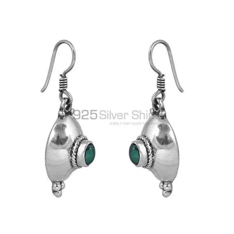 Malachite Gemstone Earring In 925 Sterling Silver Jewelry 925SE34_1