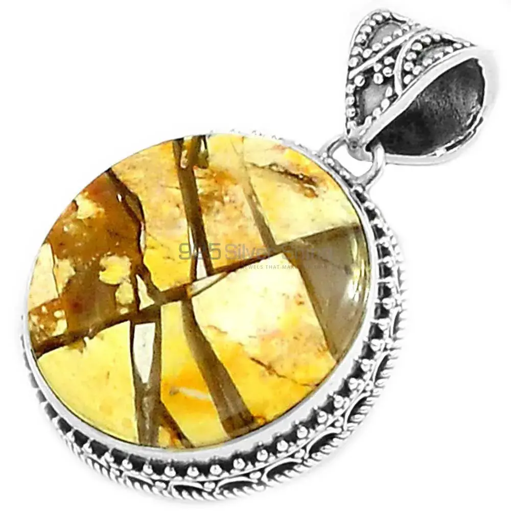 Wholesale Brecciated Mookaite Gemstone Handmade Pendants In 925 Sterling Silver Jewelry 925SP171_9