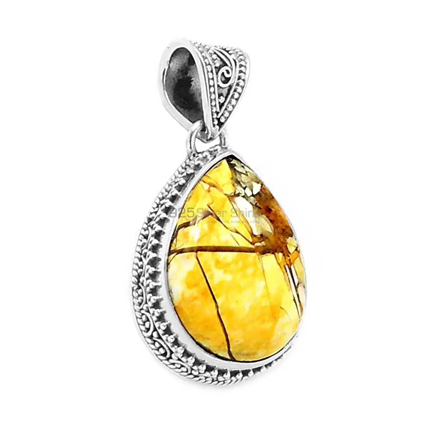 Wholesale Brecciated Mookaite Gemstone Handmade Pendants In 925 Sterling Silver Jewelry 925SP171_3