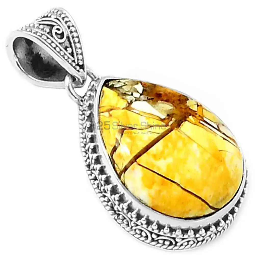 Wholesale Brecciated Mookaite Gemstone Handmade Pendants In 925 Sterling Silver Jewelry 925SP171_4