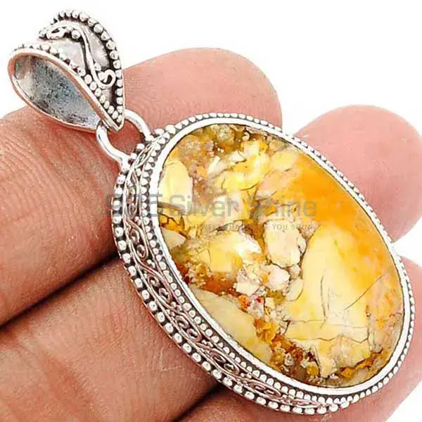 Wholesale Brecciated Mookaite Gemstone Handmade Pendants In 925 Sterling Silver Jewelry 925SP171_6