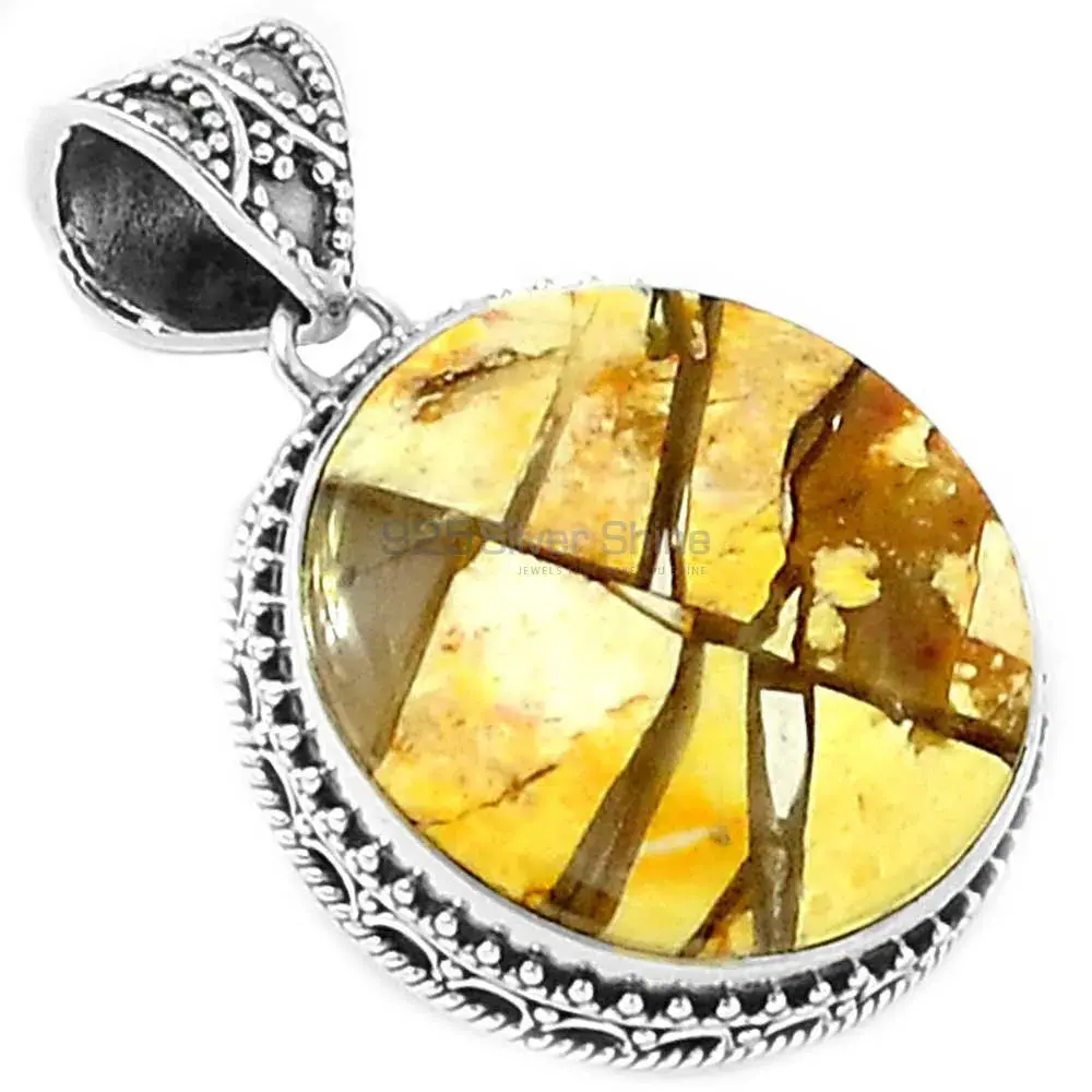 Wholesale Brecciated Mookaite Gemstone Handmade Pendants In 925 Sterling Silver Jewelry 925SP171_8