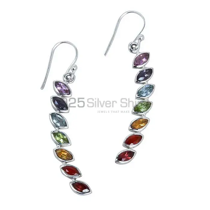 Chakra Dangle Earring With Sterling Silver Jewelry SSCE106