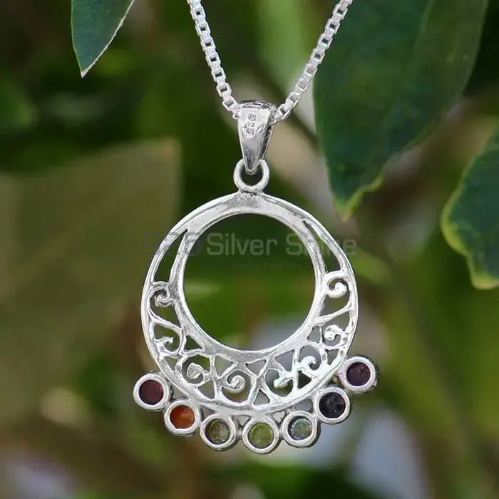 Wholesale Chakra Meditation Pendant With Sterling Silver SSCP116_2