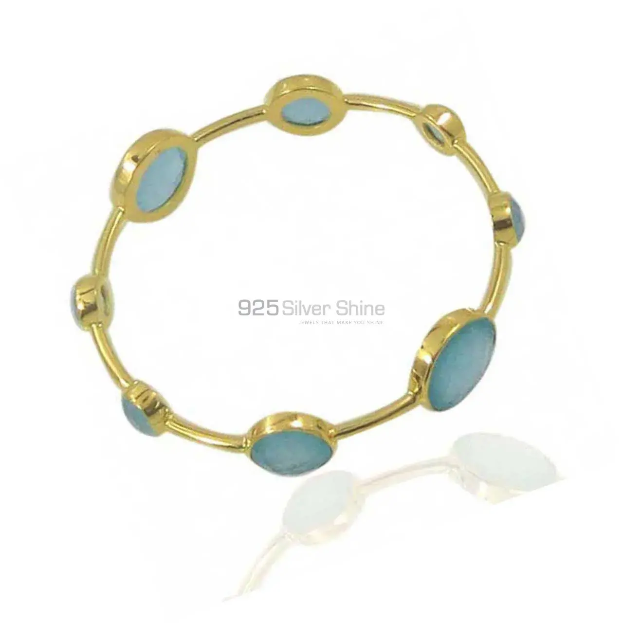 Chalcedony Gemstone Bracelet In 925 Sterling Silver Jewelry 925SSB19