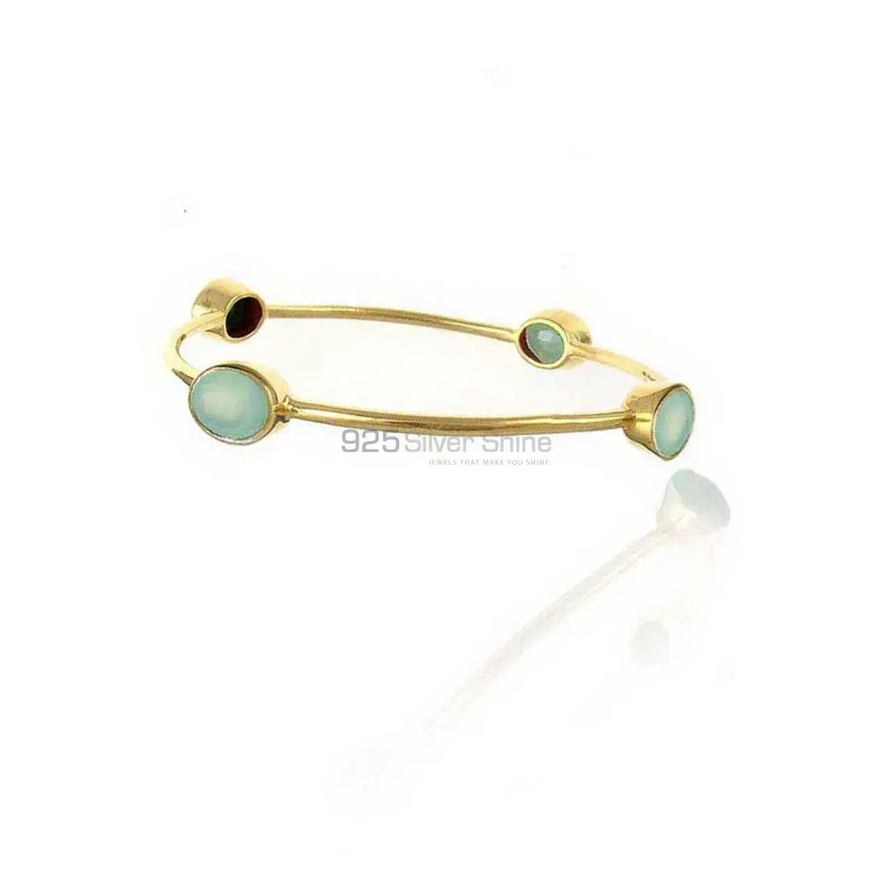 Chalcedony Gemstone Bracelet In 925 Sterling Silver Jewelry 925SSB71_0