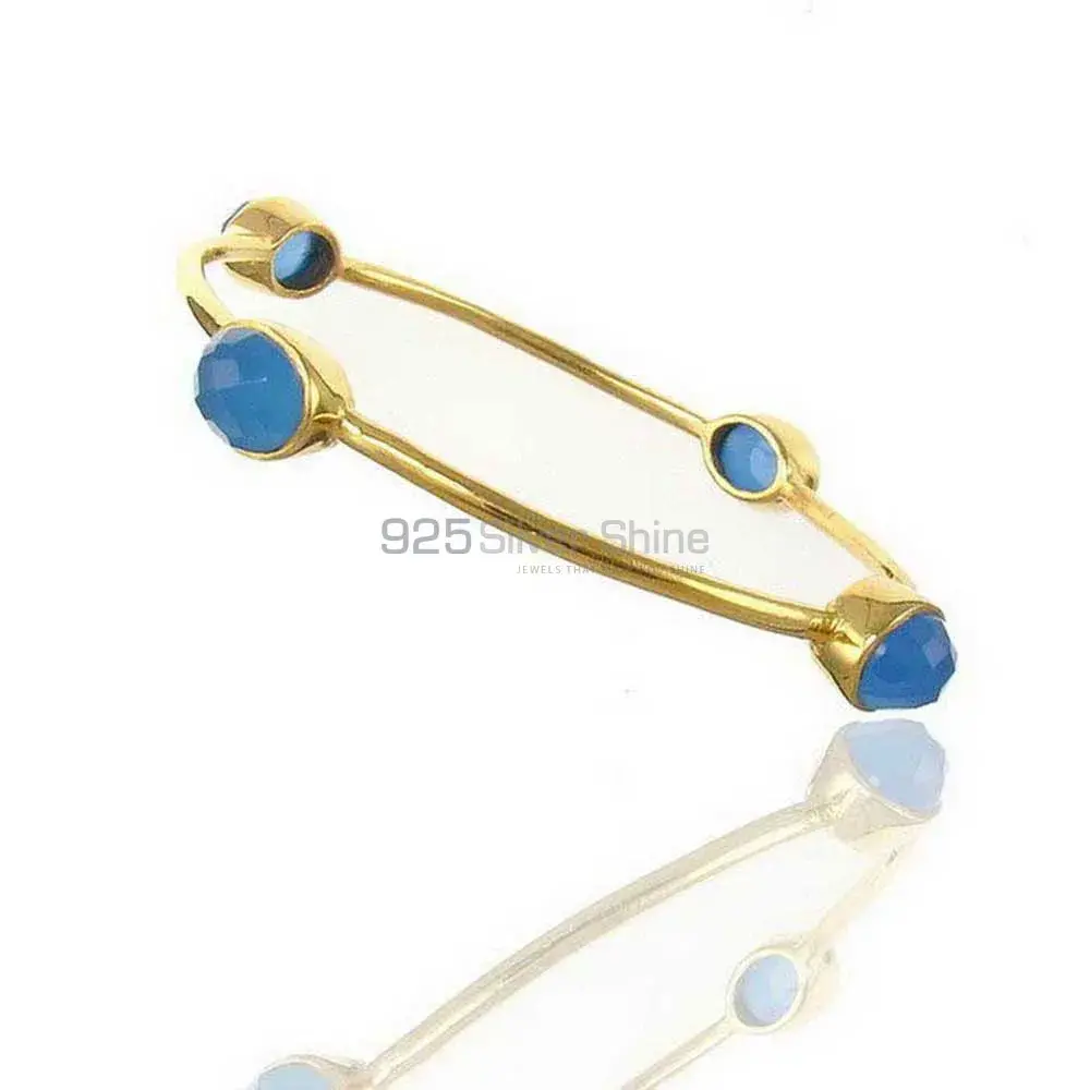 Wholesale Chalcedony Gemstone Bracelet In Sterling Silver Jewelry 925SSB68