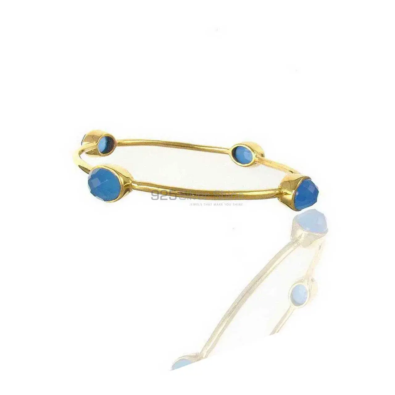 Chalcedony Gemstone Bracelet In Sterling Silver Jewelry 925SSB68_0