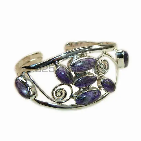 Wholesale Charoite Gemstone Bracelet In Sterling Silver Jewelry 925SSB154_0