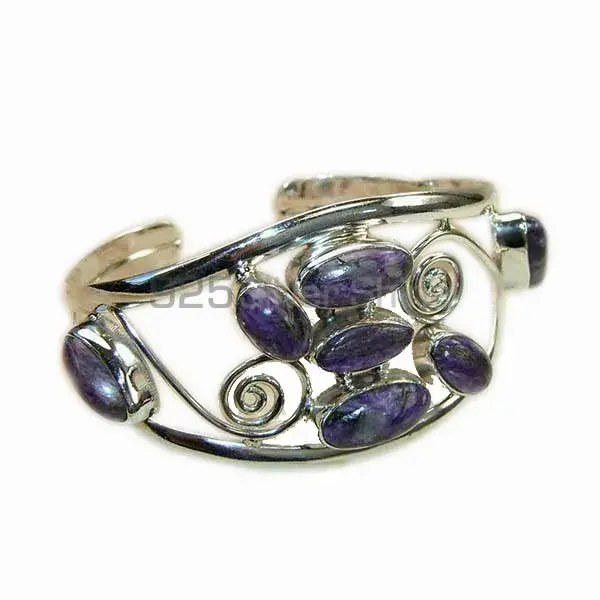 Charoite Gemstone Bracelet In Sterling Silver Jewelry 925SSB154_0