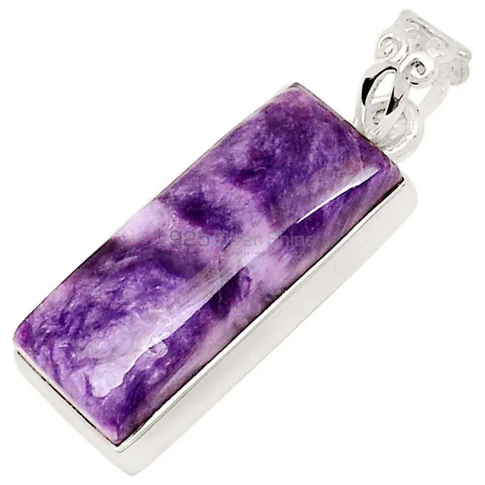 Wholesale Charoite Gemstone Pendants Wholesaler In Fine Sterling Silver Jewelry 925SP183_1