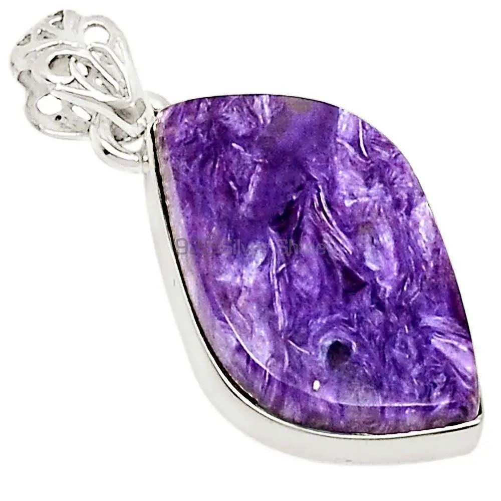 Wholesale Charoite Gemstone Pendants Wholesaler In Fine Sterling Silver Jewelry 925SP183_3