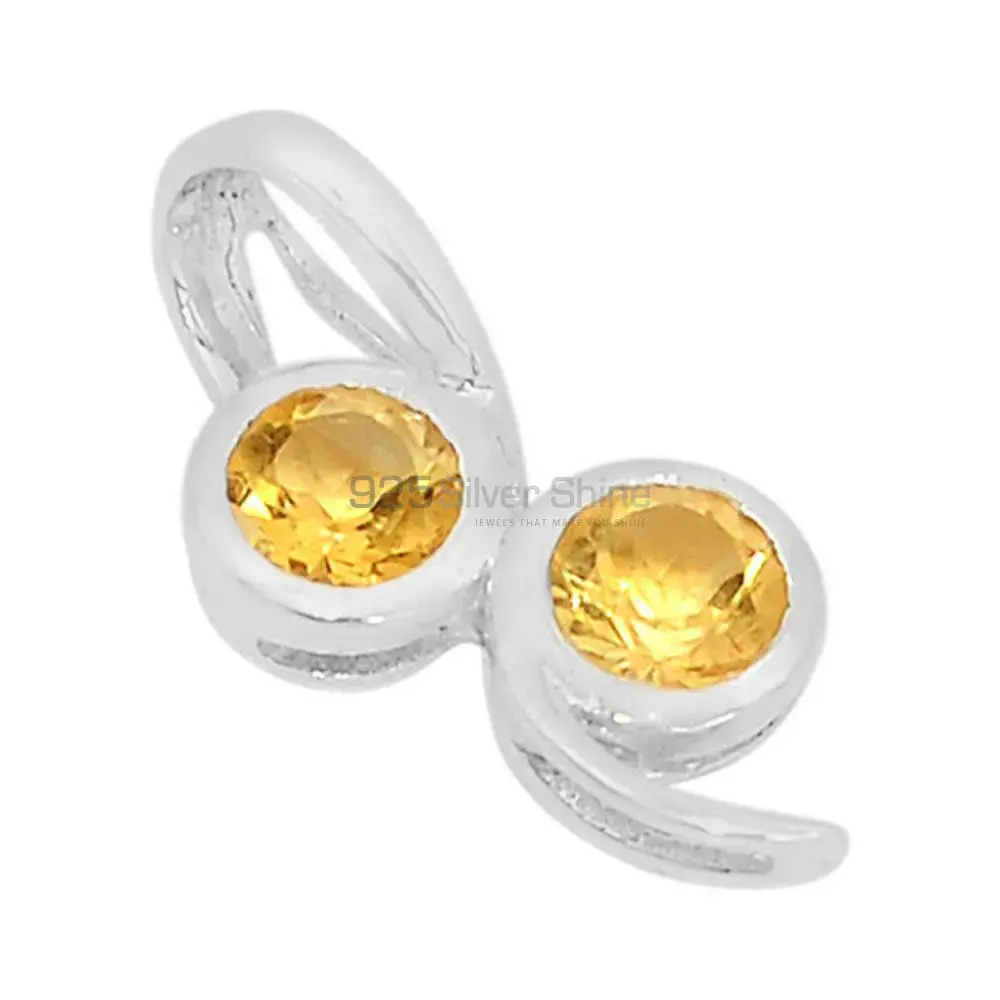 Citrine Gemstone Handmade Pendants In 925 Sterling Silver Jewelry 925SSP331-2