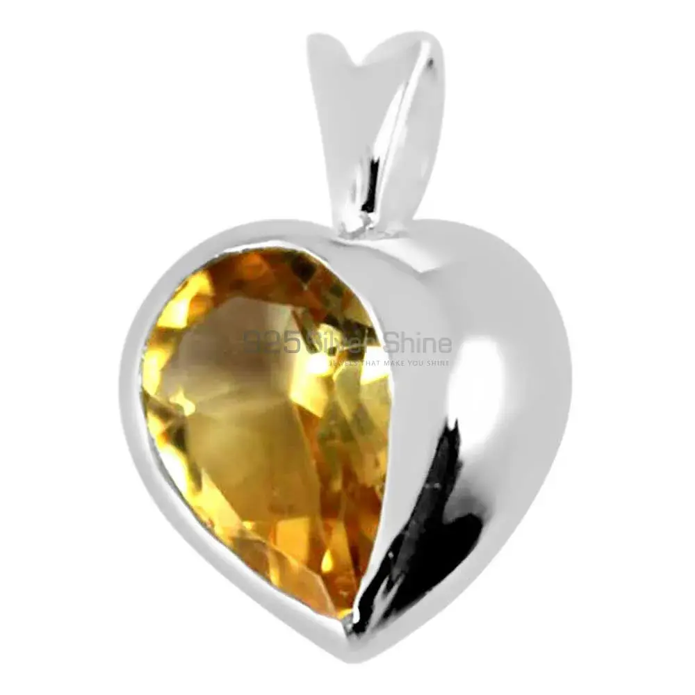 Citrine Gemstone Pendants In 925 Solid Silver Jewelry 925SP260-5_1