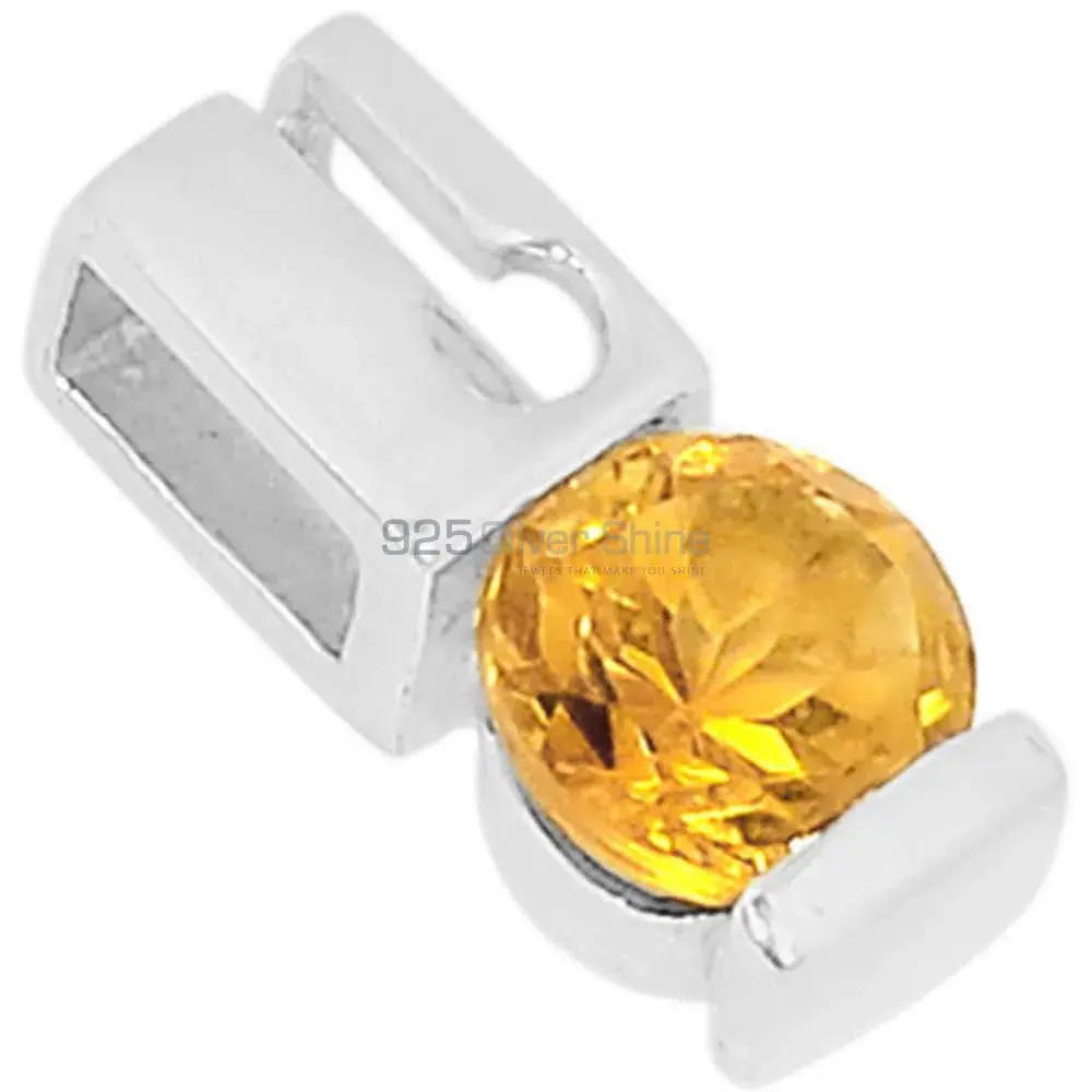Wholesale Citrine Gemstone Pendants Exporters In 925 Solid Silver Jewelry 925SSP338-3