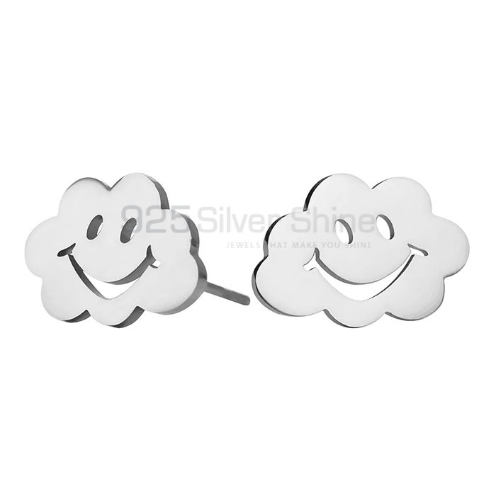 Cloud Minimalist Stud Earring In 925 Sterling Silver CLME20