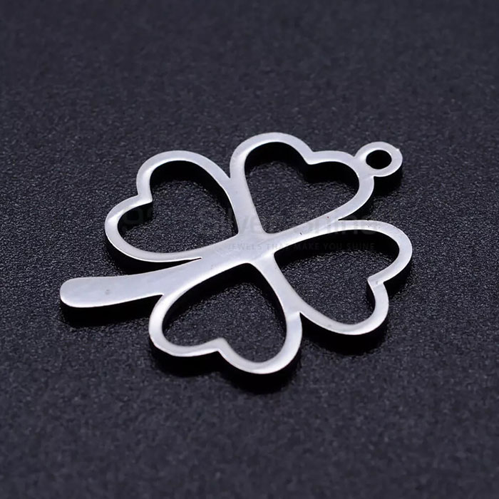 Clover Charm In 925 Sterling Silver Minimalist Pendant CFMP42_0